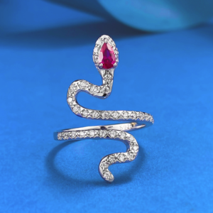 Spirit Snake Red Gemstone Ring