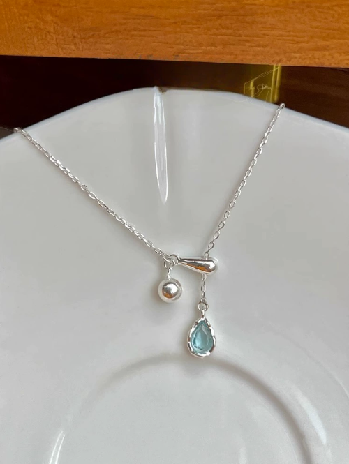 Blue Mermaid's Tear Necklace