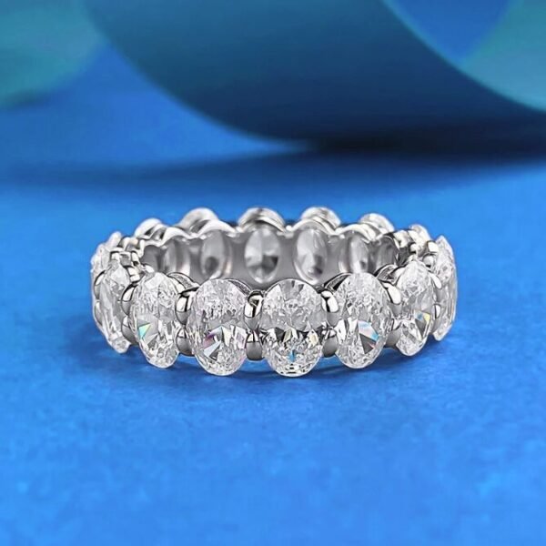 Oval Diamond Eternity Band（Zircon 4x6mm）