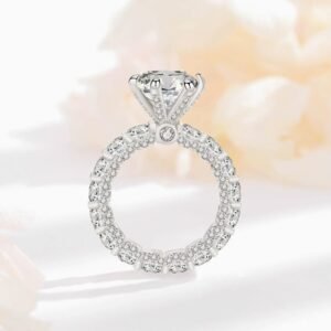 Misty Rose Moissanite Wedding Ring (4 Carat)