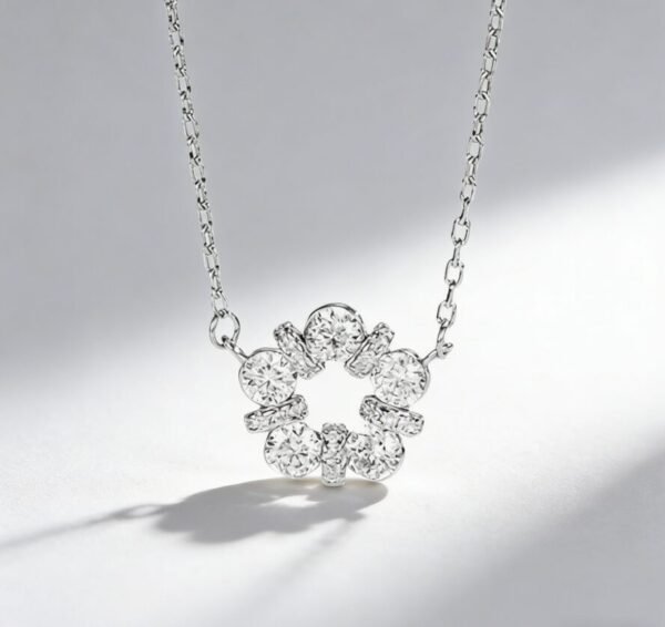 Floral Wreath Diamond Necklace