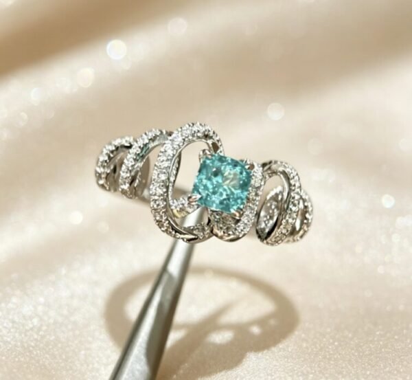 Twisted Paraiba Stone Ring