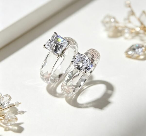 Crystal Prism Statement Ring（Faux Crystal）
